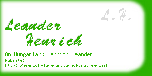 leander henrich business card